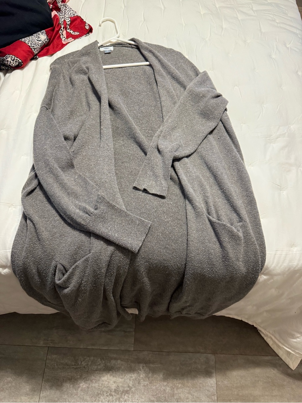 Old Navy Heather Gray Open-Front Women's Cardigan